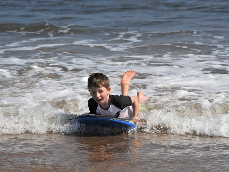 Brandon Clarke was the Bank Holiday Monday weather at Sandhaven Beach in 2019.