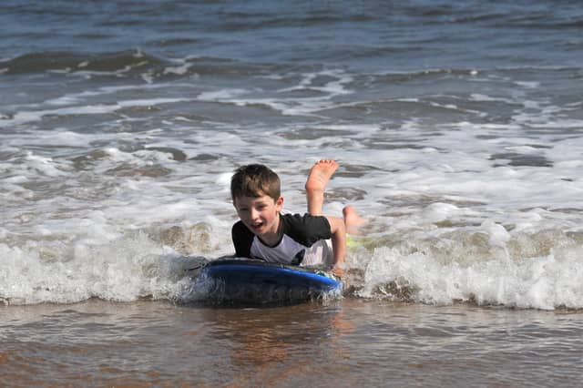 Brandon Clarke was the Bank Holiday Monday weather at Sandhaven Beach in 2019.