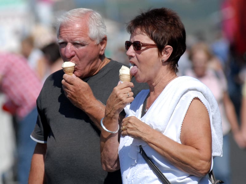 Ice cream was the order of the day for these two in South Shields in a look back to 13 years ago.