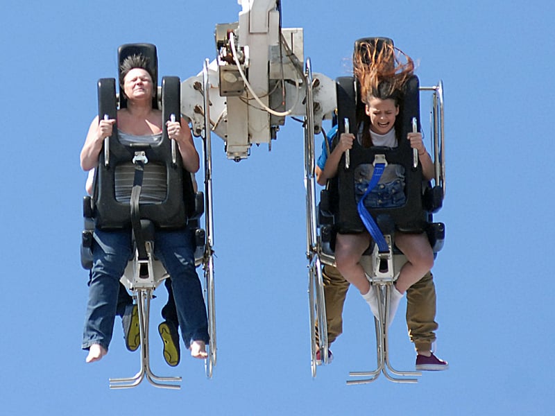 Mid air memories for these thrill seekers who were enjoying a sunny Bank Holiday in 2013.