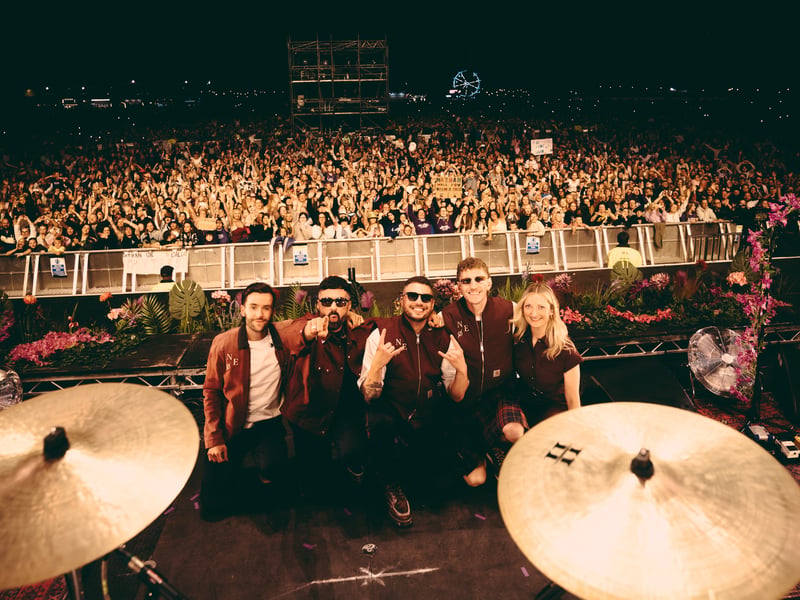 Headliners Nathan Evans and Saint Phnx take the adulation of the crowd following a fun day of music at Ingliston.