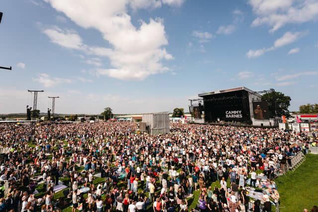 A big crowd turned out to see Cammy Barnes on the main stage.