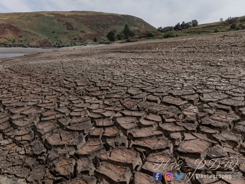 The water level at the Clywedog Reservoir has dropped significantly in recent weeks.