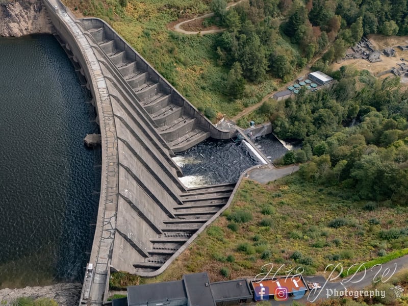The water level at the Clywedog Reservoir has dropped significantly in recent weeks.