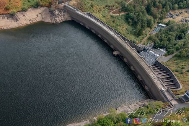 The water level at the Clywedog Reservoir has dropped significantly in recent weeks.