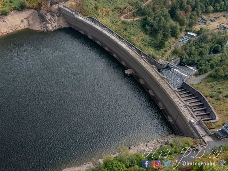The water level at the Clywedog Reservoir has dropped significantly in recent weeks.