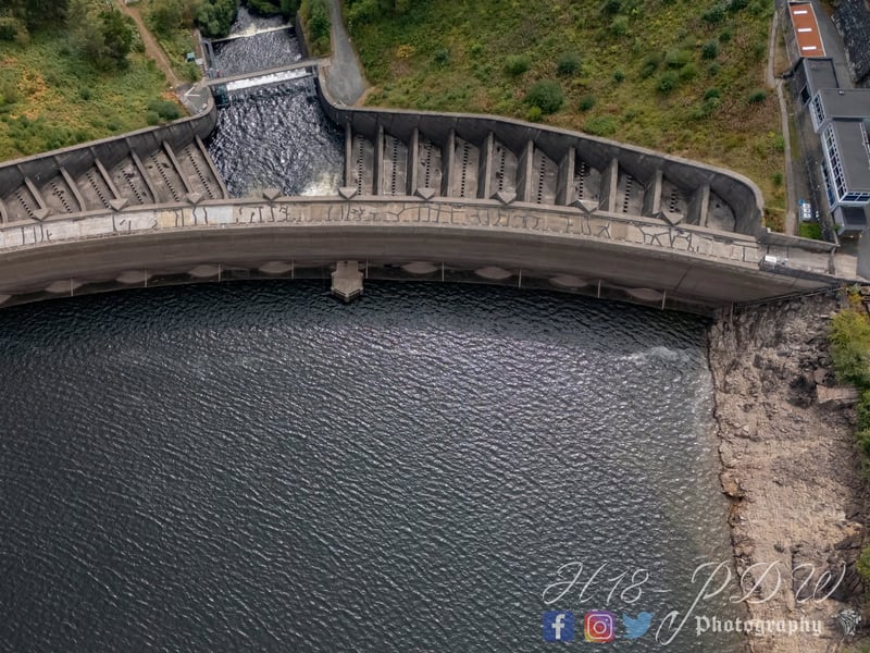 The water level at the Clywedog Reservoir has dropped significantly in recent weeks.