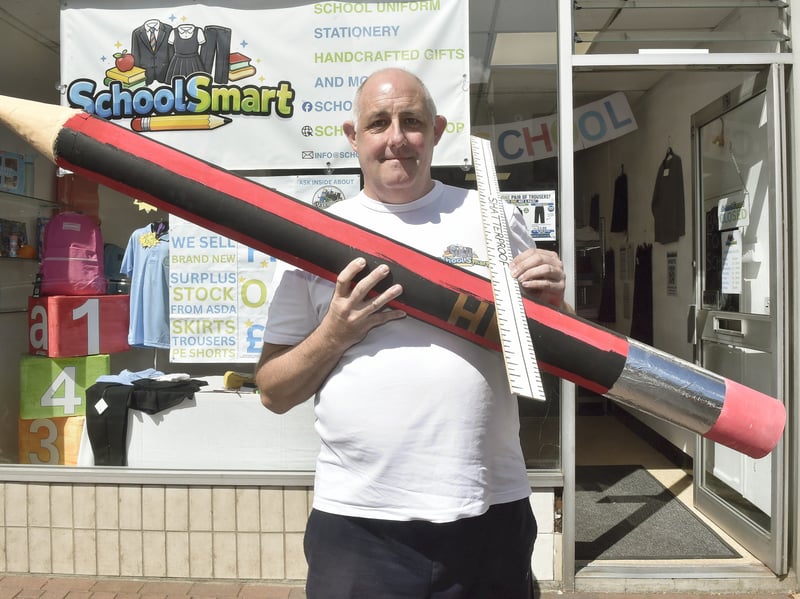 Ashley Adams (49) has opened a school uniform shop called School Smart in Stoke Road, Gosport.