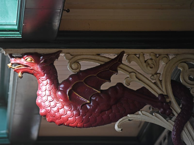 Ornate detail in the building