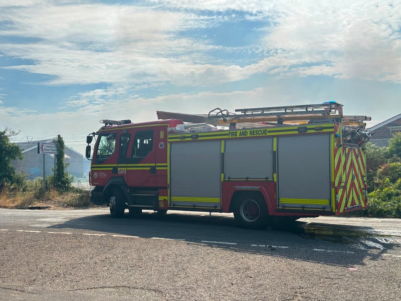 Fire crews at the scene in Stokes Bay.