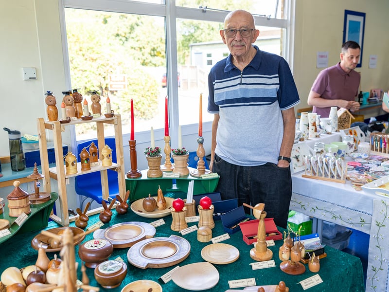 Don Smith selling his homemade gifts Picture: Marcin Jedrysiak