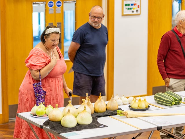 Marrows and onions at Purbrook Horticultural Society Annual Summer Show Picture: Marcin Jedrysiak