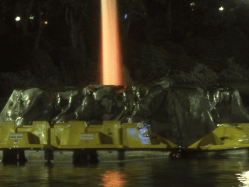The pedalos provide an eerie accompaniment for the light of the tap in this scene from 37 years ago.