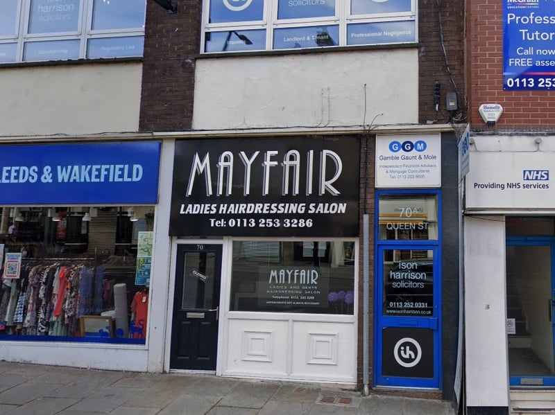 Mayfair on Queen Street, Morley, is up for sale for an asking price of £15,000. The business is listed as having a turnover of £104,000 per year, although the profit has not been disclosed. The sale includes a spacious salon with six dressing out points, two backwash stations and two drying stations.