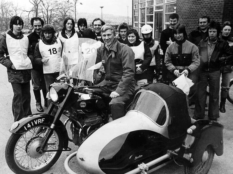 Rugeley's Peter Bidmead had a collection of vintage motorcycles, and each day travelled to work on his 20-year-old 1,000cc Ariel Square Four combination. To pass on his interest and knowledge of bikes he taught youngsters how to ride machines in an RAC/ACU motorcycle course at the Fair Oak School, Rugeley. The picture dates from April 1978.