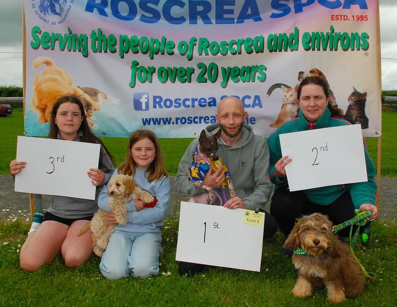 Class 2 - 1st - Chris Cullen & Faolan  2nd - Orla Cleary & Woodie  3rd - Caoileann Hayes & Daisey (Photo PJ Wright)