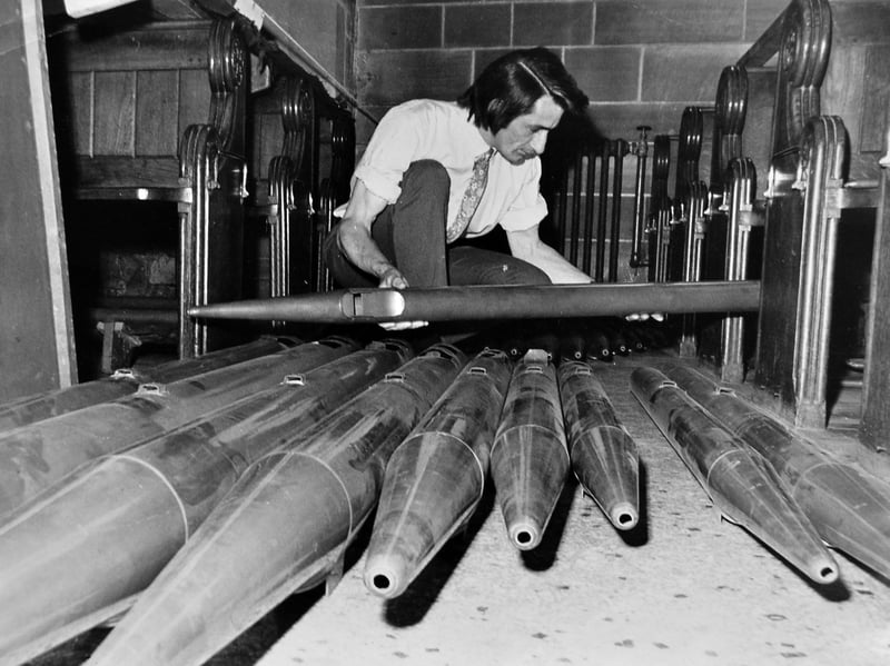 Keeping a 90-year-old church organ in tune Graham Buchanan-Breen of Childs Ercall is pictured cleaning and overhauling the keyboards and pedal boards of the 90-year-old organ at Newport Parish Church in July 1972. The intricate work helped preserve an important part of the church's musical heritage. Do you remember hearing the organ at Newport Parish Church, or know what became of it?