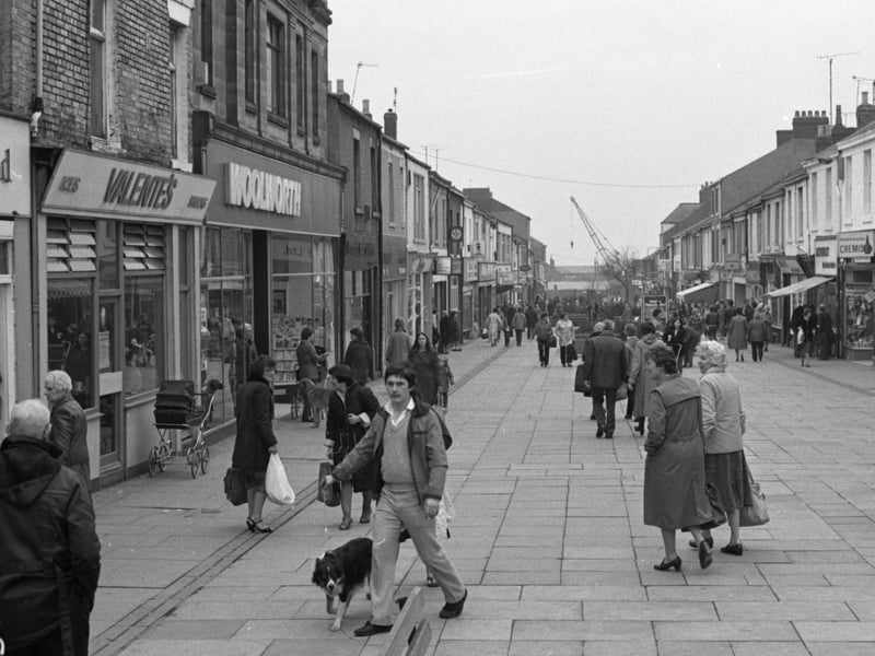 Valente's in Church Street in Seaham was pictured on a busy day in November 1983, next to Woolworths.