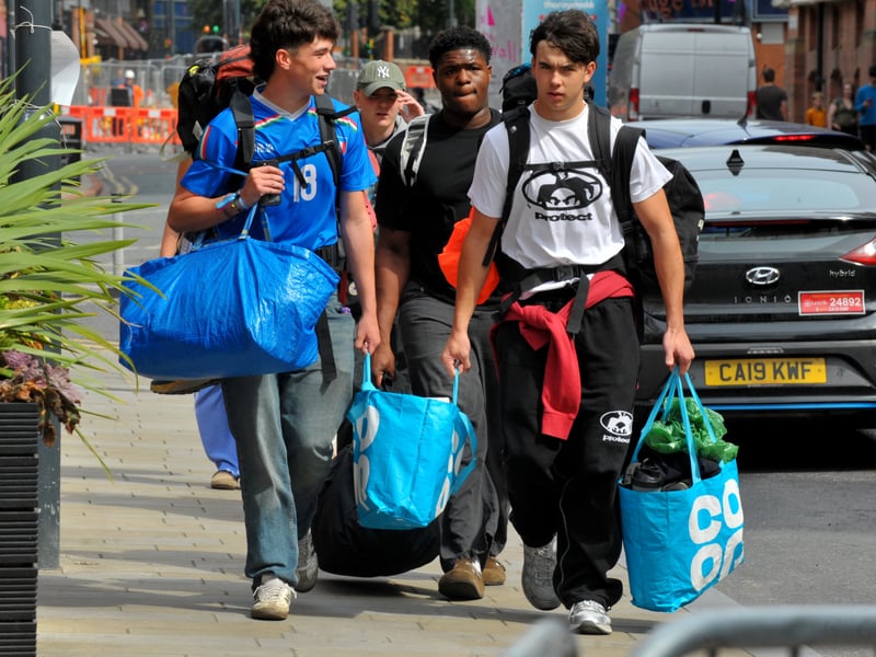 The first early bird campers set off from Leeds city centre on Wednesday