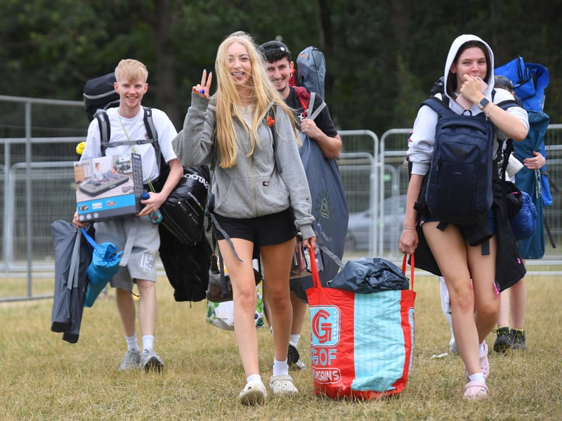 Making the trek to the campsite