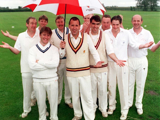 
Rain stops play. Hatfield Town cricket club players dismayed as their  match against Doncaster was called off on Saturday.