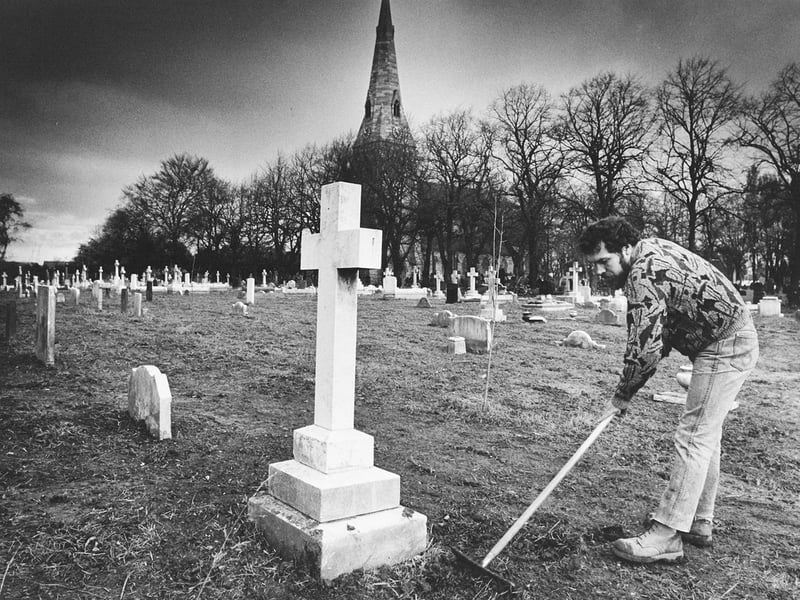 Graham Dudley is pictured tending the Bushbury Road graveyard in Heath Town after Holy Trinity Church launched a £10,000 appeal in 1989 to keep him in his job as gravedigger and gardener. The church said he had transformed the large graveyard and feared it would return to an almost derelict state if his post was lost. Do you remember Graham Dudley or the Bushbury Road graveyard as it looked in the 1980s?