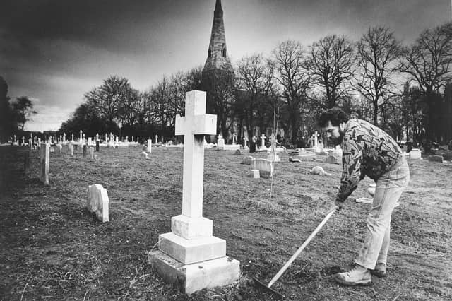 Graham Dudley is pictured tending the Bushbury Road graveyard in Heath Town after Holy Trinity Church launched a £10,000 appeal in 1989 to keep him in his job as gravedigger and gardener. The church said he had transformed the large graveyard and feared it would return to an almost derelict state if his post was lost. Do you remember Graham Dudley or the Bushbury Road graveyard as it looked in the 1980s?