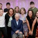 Frank Farren with his grandkids