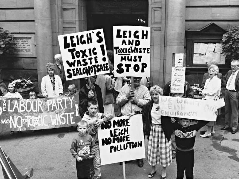 People of all ages, including children, gather outside Walsall Town Hall in July 1989 to protest against Leigh Interests' waste disposal plant in Aldridge. The demonstration came after Walsall Council rejected calls, led by Councillor Derek Roddy, to revoke the site's licences. Do you remember these protests, or the campaign over the Aldridge waste plant?