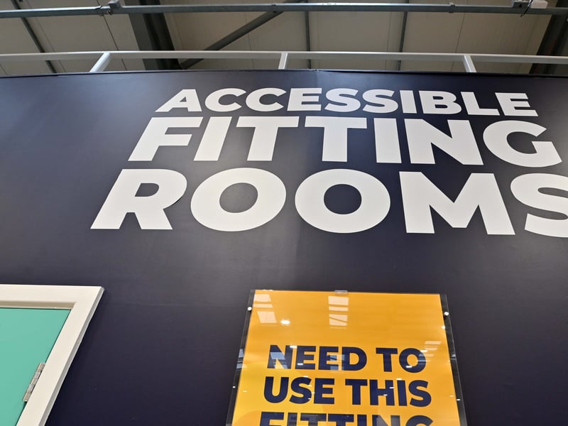 New Accessible fitting rooms have been fitted inside the superstore