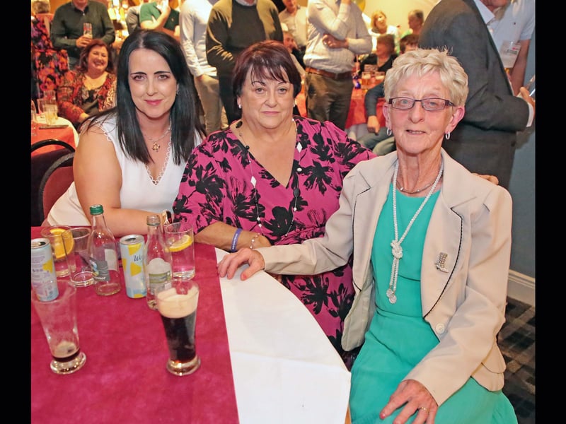 Marian Rice, Mary Glennon, and Norma Glennon enjoying Kay’s retirement party 