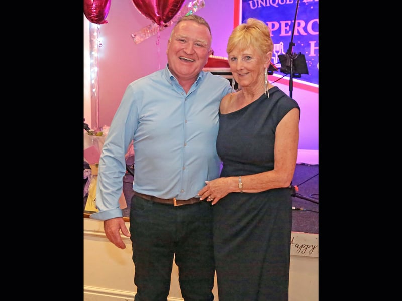 Kay with her former boss Detective Sergeant Keelan Brennan at her retirement party in the Percy French Hotel, Strokestown on Saturday, August 8