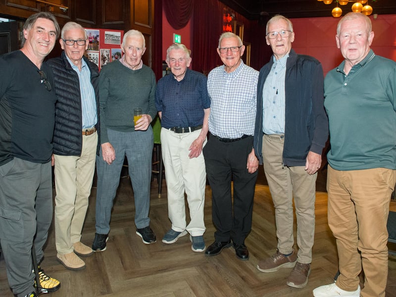 Former members of Kildare Athletic Club Malcolm Coogan, Pat Murphy, Eddie Pelin, Billy Graham, Christy Downey, John Morrissey and Brendan Downey