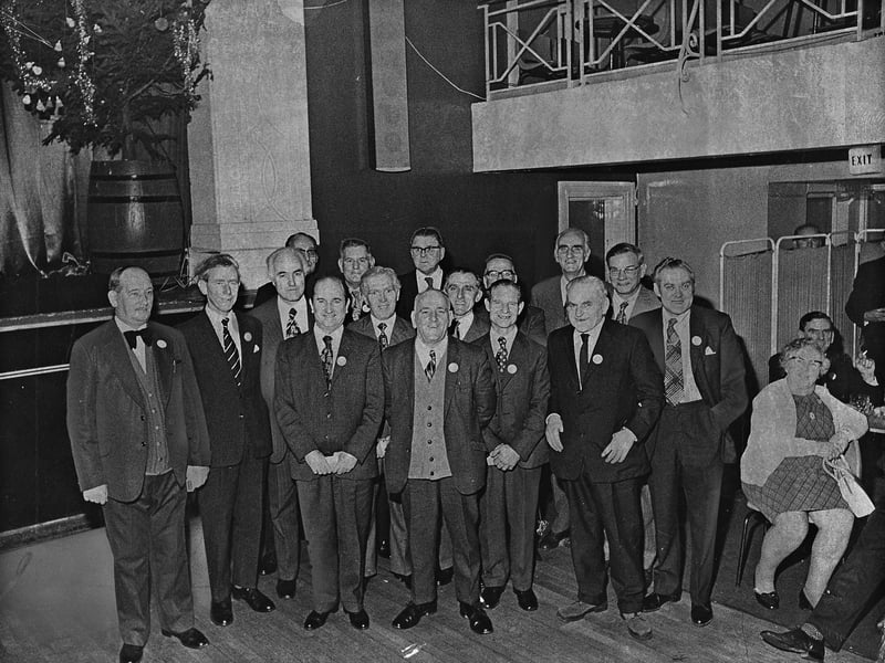 Long-serving staff at John Harper & Co. Ltd, ironfounders in Willenhall, were presented with gold watches in January 1975. The employees are pictured after receiving their awards, marking years of service with the same company. Do you remember long-service presentations like this, or working alongside someone who stayed with the same firm for decades?