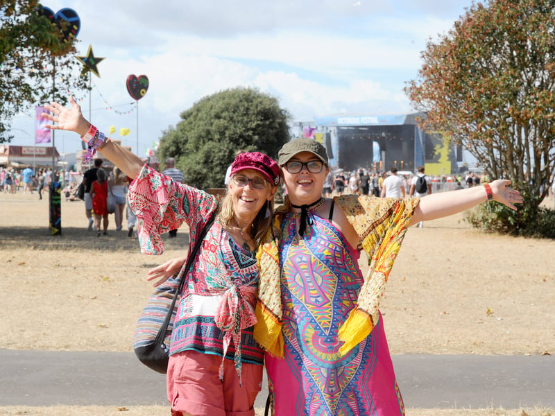 Victorious Festival on Southsea Common on Friday, August, 28, 2026.Pictured is: (l-r) Wendy Cobb with her daughter Hannah Cobb from Welwyn Garden City in Hertfordshire and their third year visiting.Picture: Sarah Standing (280826-8452)