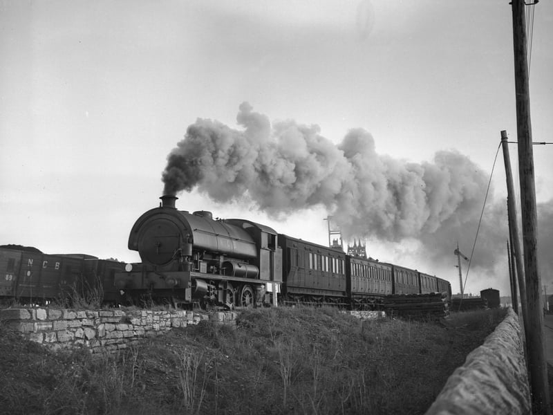 The Marsden Rattler steam train which served the miners who travelled from South Shields to Whitburn Colliery.
It is pictured in October 1953.