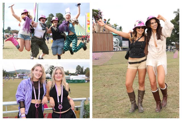 Sisters Aimee Byrne and Alicia Byrne, from Ballyfin, Co Laois, wwere among those pictured at the Three Charge & Chill area at Electric Picnic 2026.