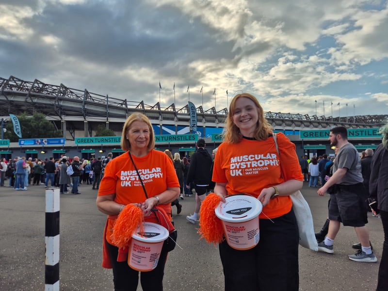 Muscular Dystrophy UK volunteers were out in full force to raise money ahead of the show