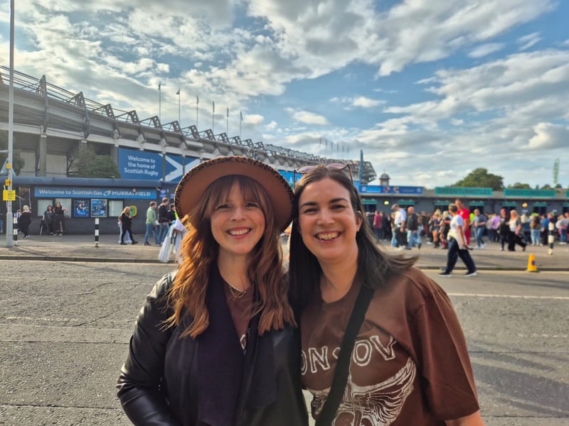 Laura and Louise could not wait for the rock legends to perform