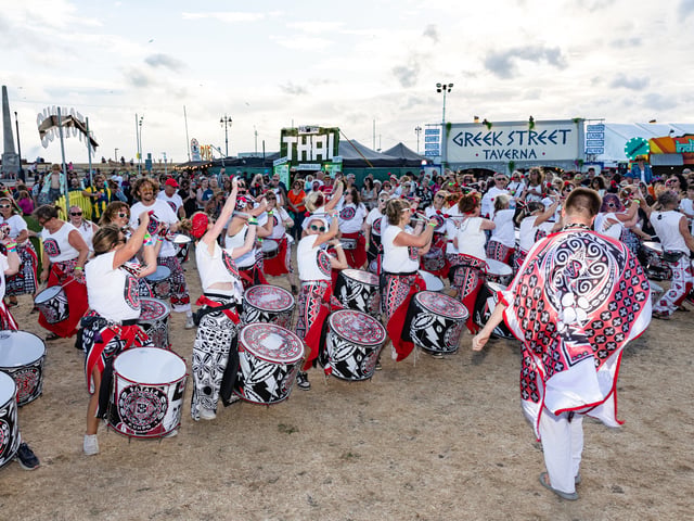 Crowds at Victorious Festival on Friday, August 28. 

Pictured: Batala 

Picture:Marcin Jedrysiak