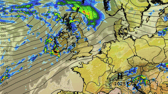 Weather map for the weekend for Ireland