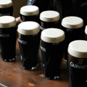 Pints of Guinness lined up