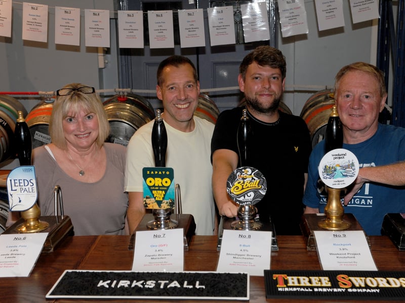 Bar staff Kim Mumford, Richard Mumford, Josh Audsley, and Tony Byrne 