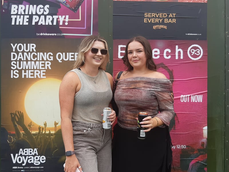 A couple of festival goers captured enjoying themselves on Saturday at Leeds Festival