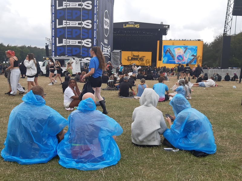 Not even the heavens opening could keep the fans away from the main stages!