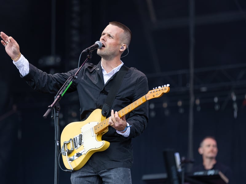White Lies on Common Stage on Saturday, August 29. 

Pictured: White Lies

Picture: Marcin Jedrysiak