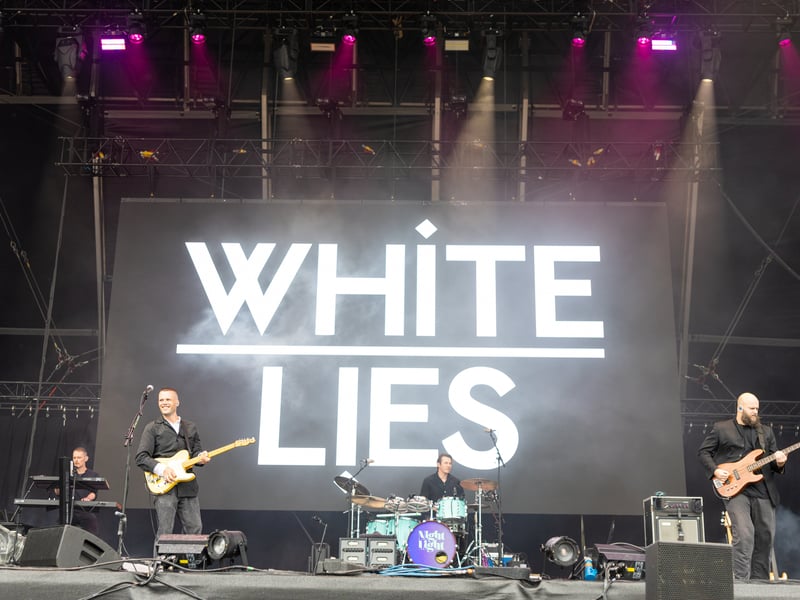 White Lies on Common Stage on Saturday, August 29. 

Pictured: White Lies

Picture: Marcin Jedrysiak