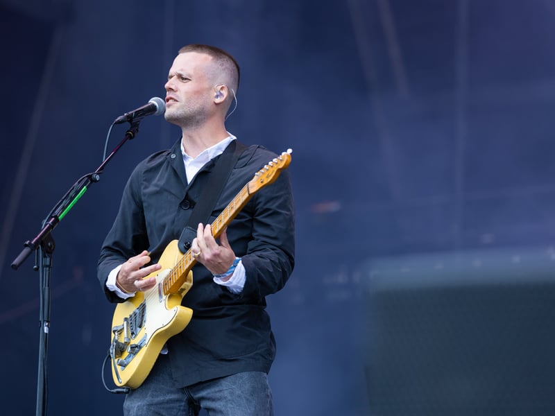 White Lies on Common Stage on Saturday, August 29. 

Pictured: White Lies

Picture: Marcin Jedrysiak