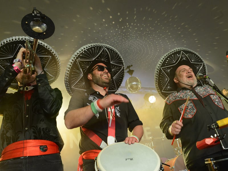 IOW Mariachi band Vote Pedro performing at Under The Trees stage Picture by Paul Windsor