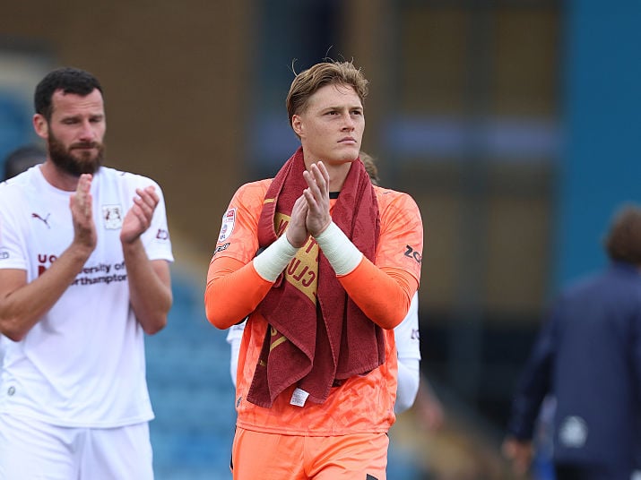 Beaten by McManus' well-placed early header but not hugely stretched beyond that. Produced one excellent save from Brophy in the second half to ensure Cobblers went home with a point... 7